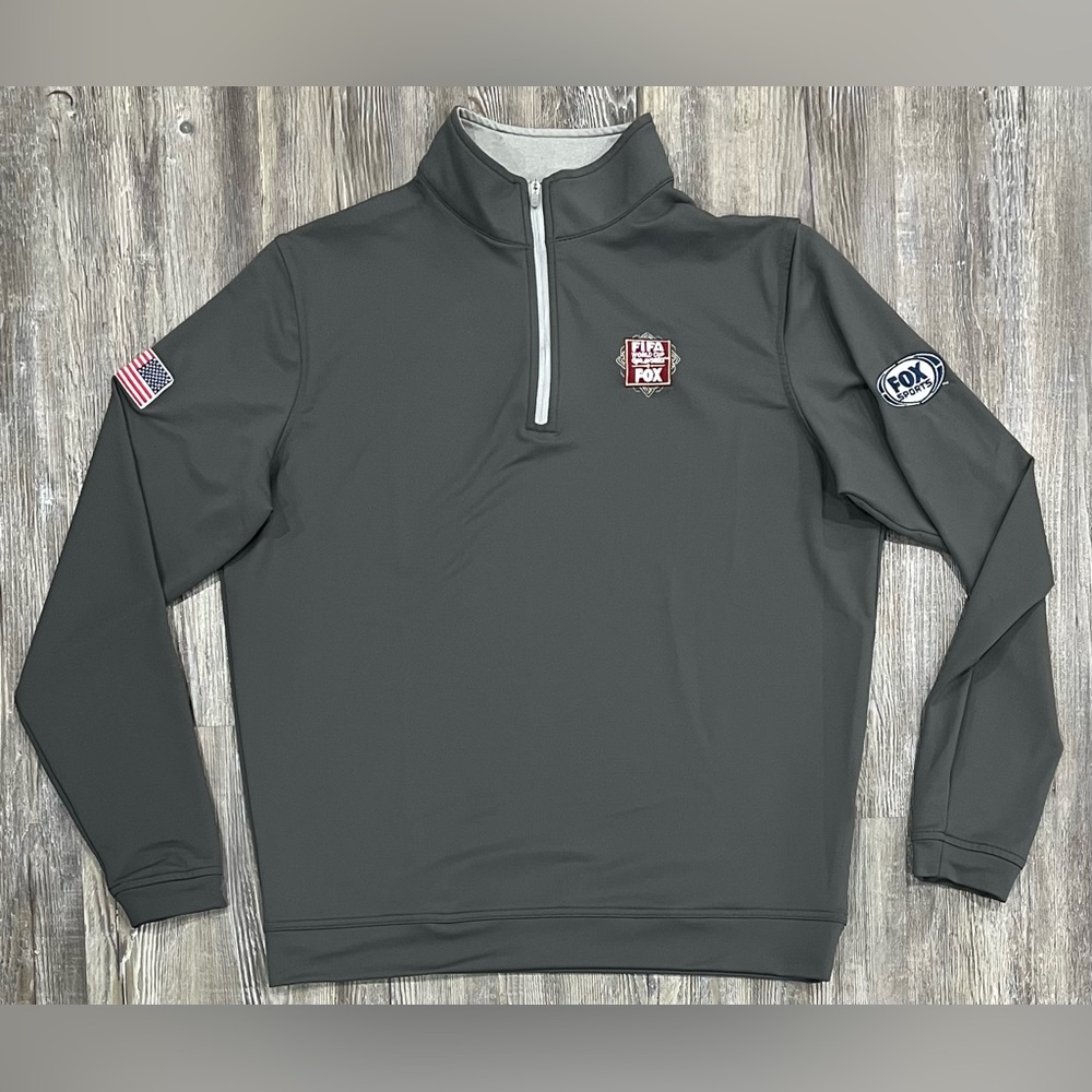Peter Millar Perth FIFA FOX World Cup Quarter Zip Iron Sweater Men’s Size M